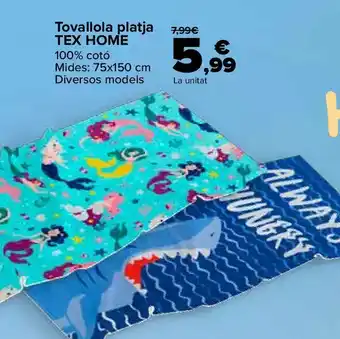 Carrefour Toalla playa tex home oferta