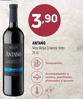Coviran Antaño Vino Rioja Crianza tinto 75 cl oferta