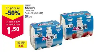 ALDI Danone Actimel 0% oferta