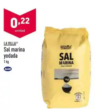 ALDI La Villa Sal Marina Yodada 1kg oferta