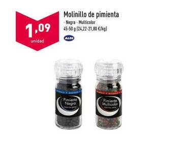 ALDI Molinillo De Pimienta 45-50g oferta