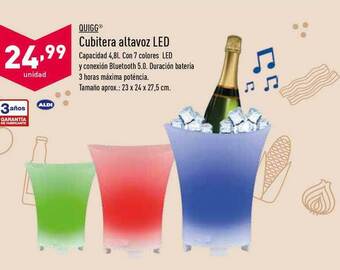 ALDI Quigg Cubitera Altavoz Led oferta