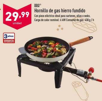 ALDI BBQ Hornillo De Gas Hierro Fundido oferta