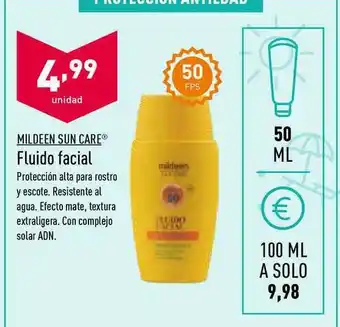 ALDI Mildeen Sun Care Fluido Facial oferta