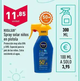 ALDI Nivea Sun Spray Solar Niños En Pistola oferta