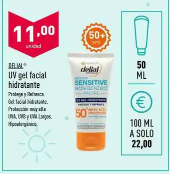 ALDI Delial UV Gel Facial Hidratante oferta