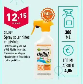 ALDI Delial Spray Solar Niños En Pistola oferta