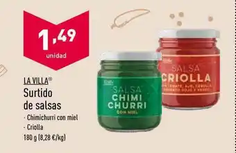 ALDI La Villa Surtido De Salsas 180g oferta
