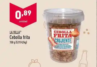 ALDI La Villa Cebolla Frita 150g oferta