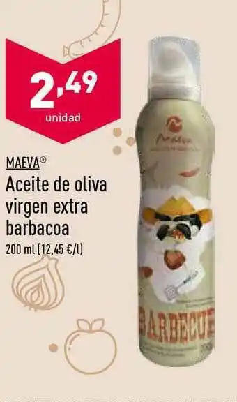 ALDI Maeva Aceite De Oliva Virgen Extra Barbacoa 200ml oferta