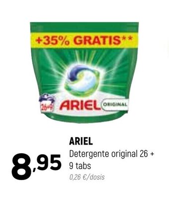 Coviran Ariel Detergente Original 26+ 9 tabs oferta