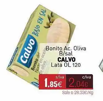 Cuevas Cash Bonito Ac. Oliva B Sal Calvo oferta