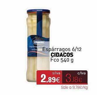 Cuevas Cash Espárragos 6 12 Cidacos oferta