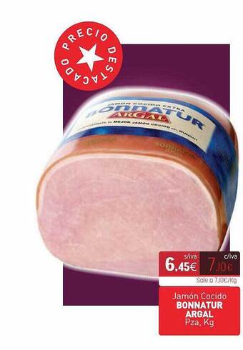 Cuevas Cash Jamón Cocido Bonnatur Argal oferta