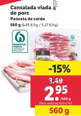 Lidl Panceta oferta