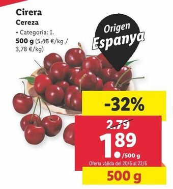 Lidl Cerezas oferta