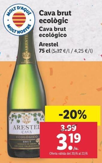 Lidl Cava brut arestel oferta