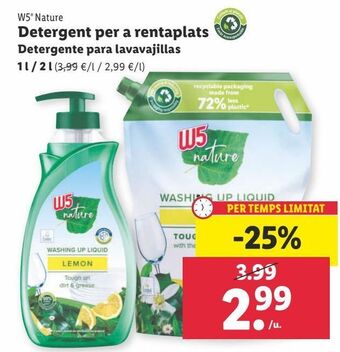 Lidl Detergente lavavajillas w5 oferta