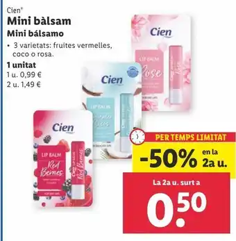 Lidl Bálsamo de labios cien oferta