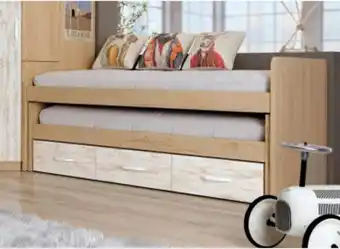 Mobiprix Cama compacta con cama desplazable y almacenaje modelo apolo oferta
