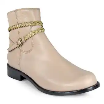 Salvador Artesano Botin trenza taupe oferta