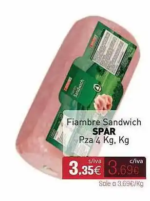 Cuevas Cash Fiambre Sandwich Spar oferta