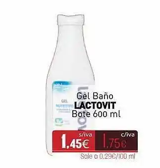 Cuevas Cash Gel Baño Lactovit oferta