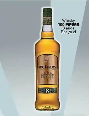 Cuevas Cash Whisky 100 Pipers 8 Años oferta