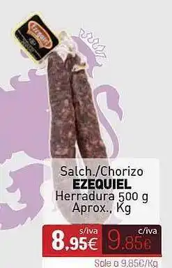 Cuevas Cash Salch. Chorizo Ezequiel Herradura oferta