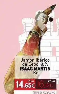 Cuevas Cash Jamón Ibérico De Cebo 50% Isaac Martin oferta