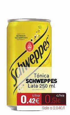 Cuevas Cash Tónica Schweppes oferta