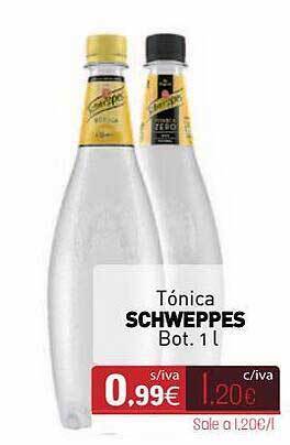 Cuevas Cash Tónica Schweppes oferta