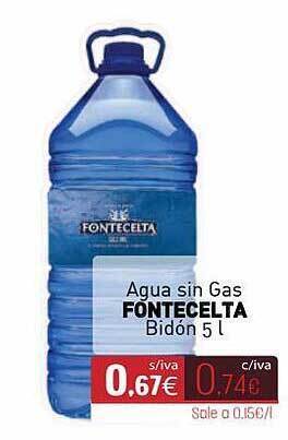 Cuevas Cash Agua Sin Gas Fontecelta Bidón oferta