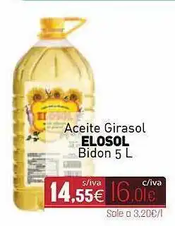 Cuevas Cash Aceite Girasol Elsol Bidon oferta