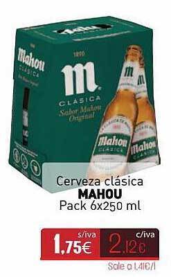 Cuevas Cash Cerveza Clásica Mahou Pack 6 oferta