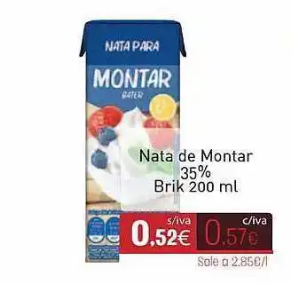 Cuevas Cash Nata De Montar 35% Brik oferta
