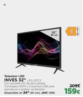 El Corte Inglés Televisor Led Inves 32 oferta