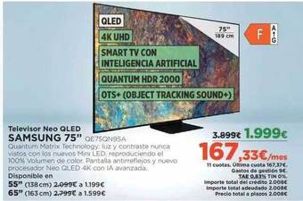 El Corte Inglés Televisor Neo Qled Samsung 75 oferta