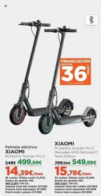 El Corte Inglés Patinete Eléctrico Xiaomi Xaimi Mi Electric Scooter Pro 2 oferta
