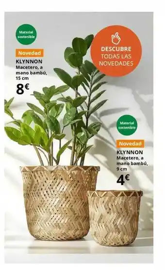 IKEA Klynnon Macetero A Mano Bambú 15 Cm Klynnon Macetero A Mano Bambú 9 Cm oferta