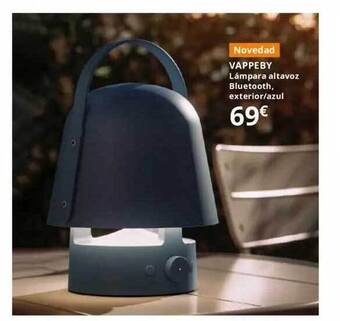 IKEA Vappeby Lâmpara Altavoz Bluetooth Exterior Azul oferta