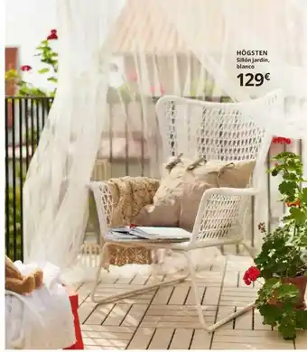 IKEA Högsten Sillón Gardín Blanco oferta