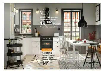 IKEA Enköping Frente De Cajón Blanco Efecto Madera 40x40 Cm oferta
