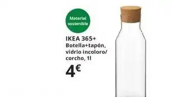 IKEA Ikea 365+ Botella+tapón Vidrio Incoloro Corcho 1l oferta