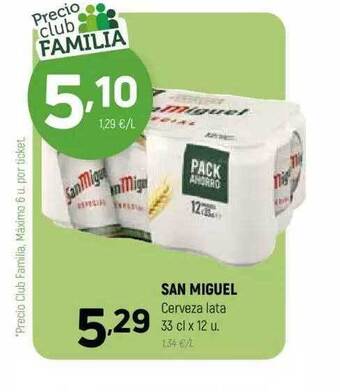 Coviran San Miguel Cerveza Lata oferta
