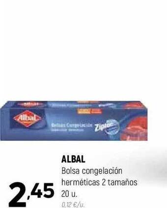 Coviran Albal Bolsa Congelación Herméticas 2 Tamaños oferta