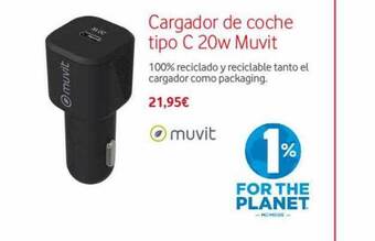 Vodafone Cargador De Coche Tipo C 20w Muvit oferta