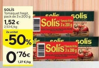 Caprabo Tomate frito solís oferta