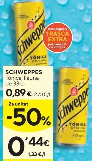 Caprabo Tónica schweppes oferta