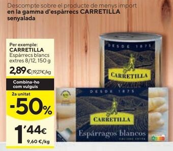 Caprabo Espárragos carretilla oferta